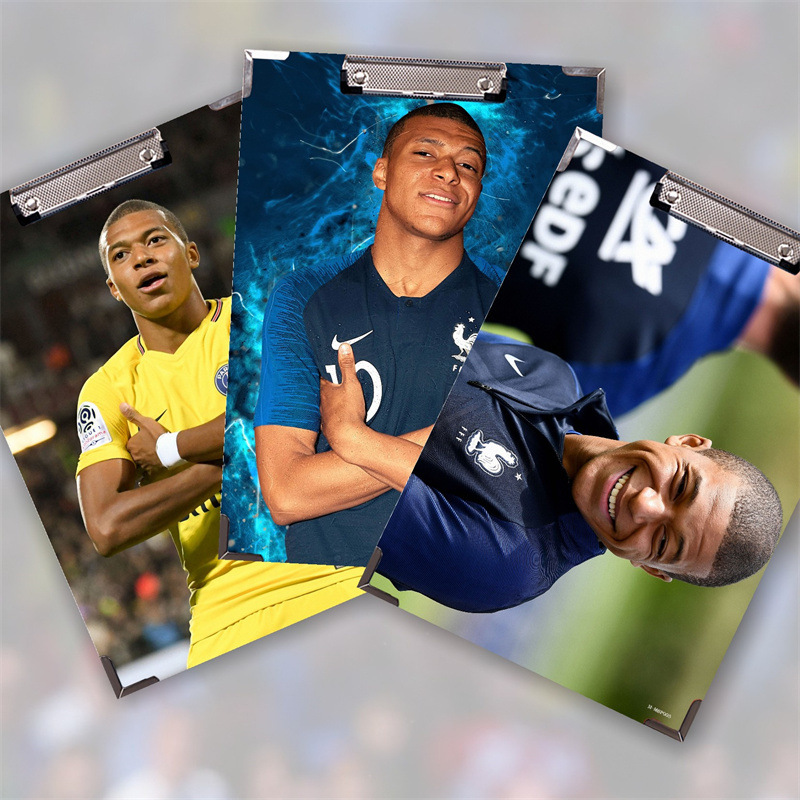 Football Star Mbappe File Splint A4 Writing Splint Stationery Writing Pad Student Folder Test Paper Folder Football Star Mbappe File Splint A4 Writing Splint Stationery Writing Pad Student Folder Test Paper Folder
