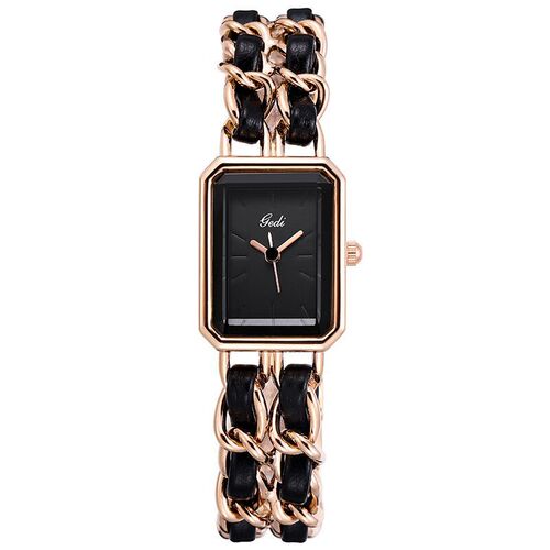 Gedi Square Small Beaded Retro Handmade Braided Bracelet Watch for Ladies, Waterproof, Direct Manufacturer Sale