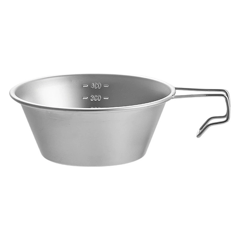 Открытый 304 нержавеющая сталь Снежная чаша Портативная Складная Походная посуда Кемпинг Складная Снежная чашка чаша для пикника с ручкой