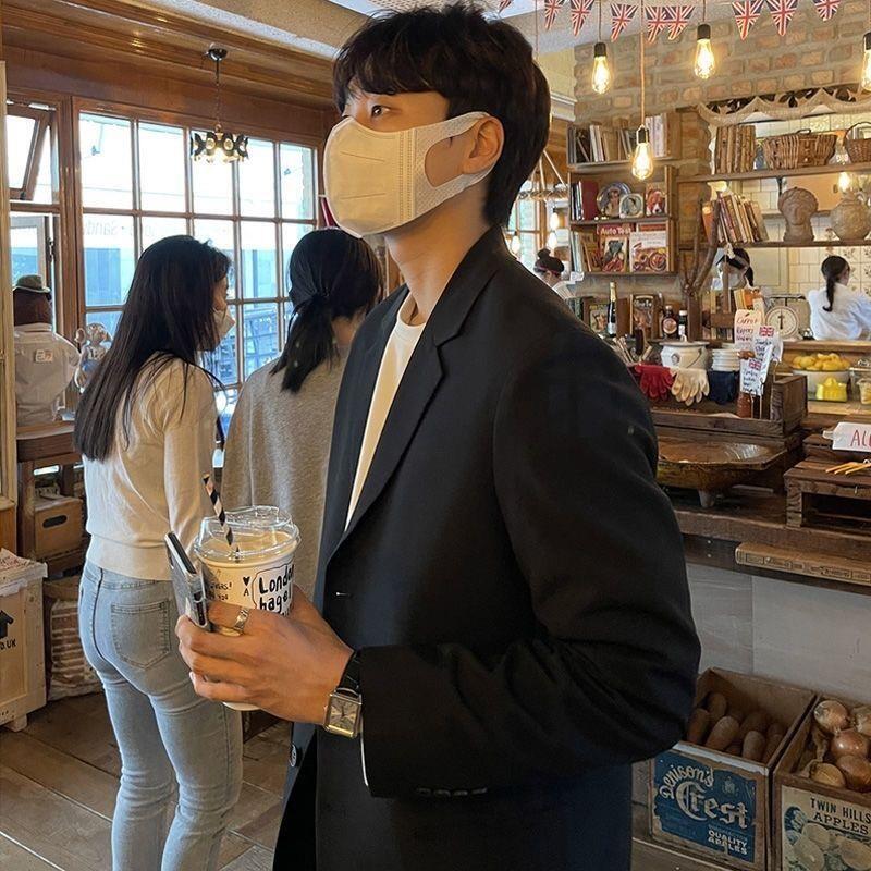 Simple Casual Blazer, Loose-Fitting Stylish Suit, High-End Jacket, Single-Piece Business Formal Wear, Korean Style Trendy