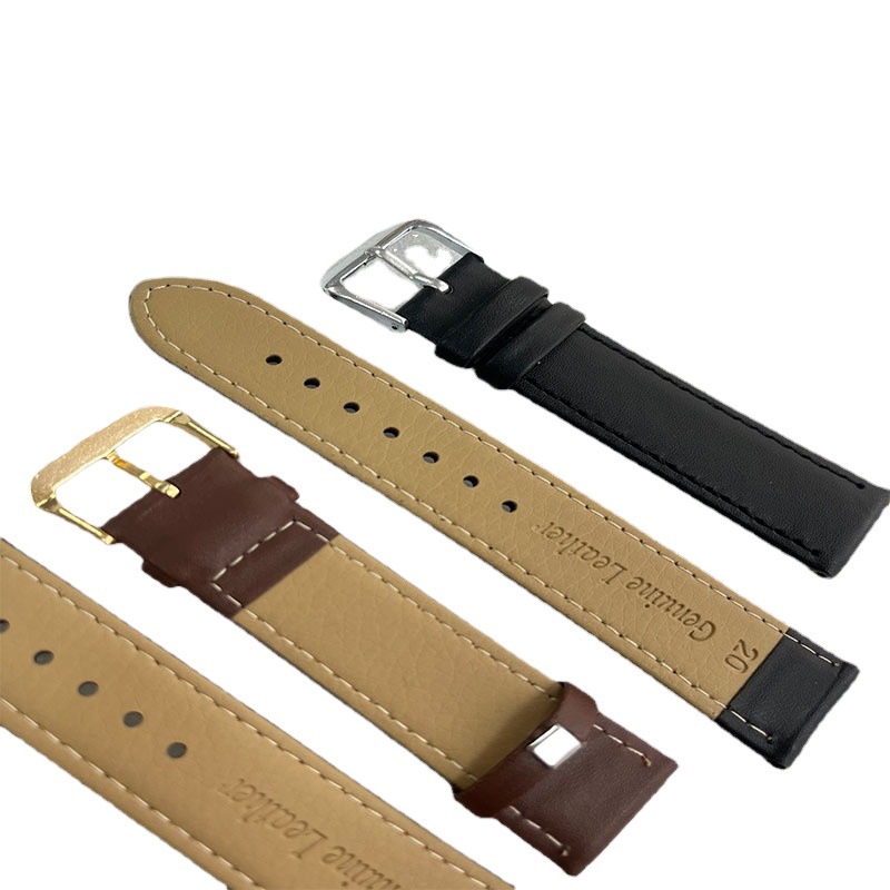 Factory direct wholesale supply of adequate Austada flat PU leather strap watch accessories unisex watch band