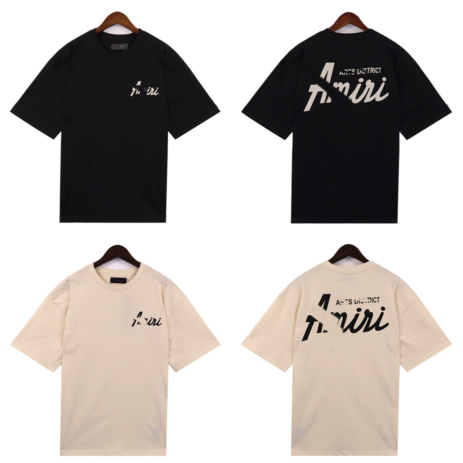 Летняя футболка AMIRI новый буквенно-печатный круглый воротник свободный прилив мужской спортивный досуг с короткими рукавами американский топ