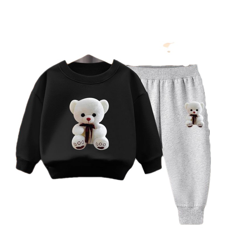 Piger 2023 Nyt forår og efterår børnetøj Moderigtige piger, todelt sæt til drenge_voghion.com