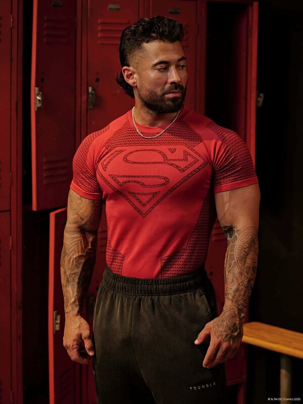 GYMSHARK健身T恤超人联名紧身衣男士训练运动骑行上衣速干高弹T恤|undefined