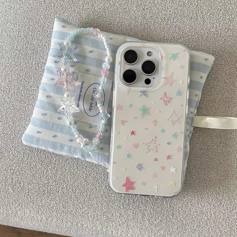 Ins Simple Double-Layer Imd Fresh and Stylish Starry Design Suitable for Apple 16Pro Phone Case 15Pro Glitter 15 Ins Simple Double-Layer Imd Fresh and Stylish Starry Design Suitable for Apple 16Pro Phone Case 15Pro Glitter 15
