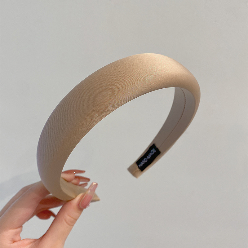 ins ~ sensación de alta calidad esponja banda de cabello para mujeres bordes anchos cabeza de cráneo alto simple abrazadera de cabello red rojo 2023 nueva cabeza