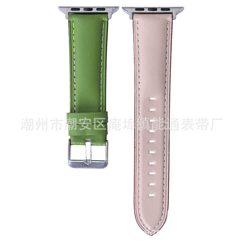 애플 녹색과 깊은 살구색