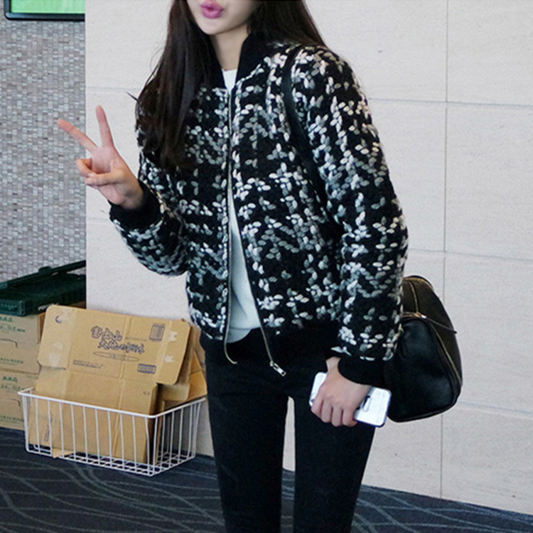 Autumn/Winter 2026 New Style Chanel-Style Plaid Woolen Coat for Women, Short Korean-Style Tweed Baseball Jacket