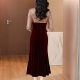 Xi mother-in-law high-end wedding banquet wedding slim slim dress 2024 new temperament fashion style Joker dress