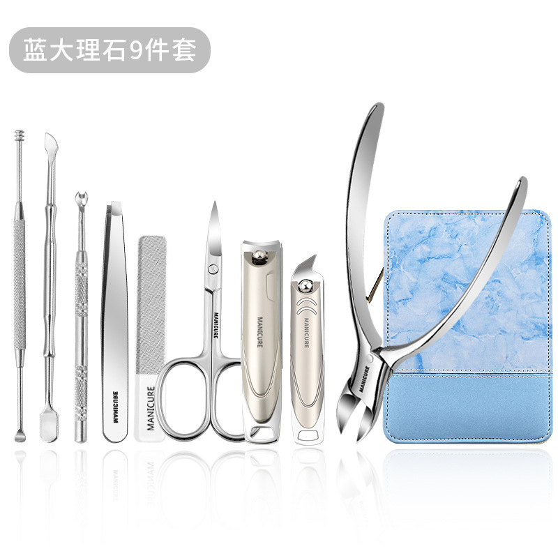 Kit de cortador de uñas doméstico cortador de uñas pinzas de garganta cortador de pedicura de uñas gruesas pieles muertas empujando orejas excavadas