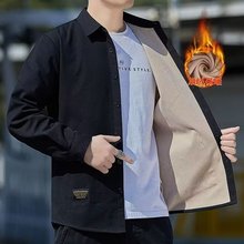 衬衣休闲口袋宽松大码灯芯绒外套男男士保暖衬衫加绒加厚秋冬季款