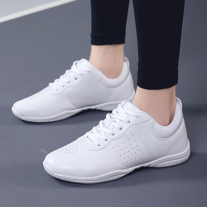Genuine Competitive Aerobics Shoes Performance Sports Shoes Children Cheerleading Shoes Women Training Competition Soft Bottom White Shoes