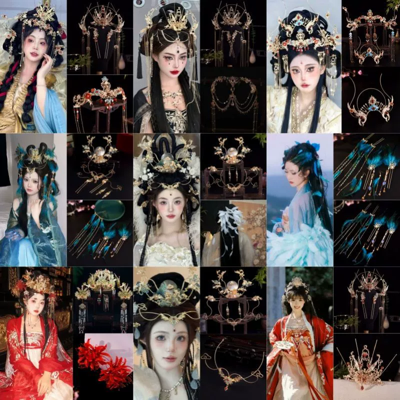 Древний стиль короны для волос украшения феникс