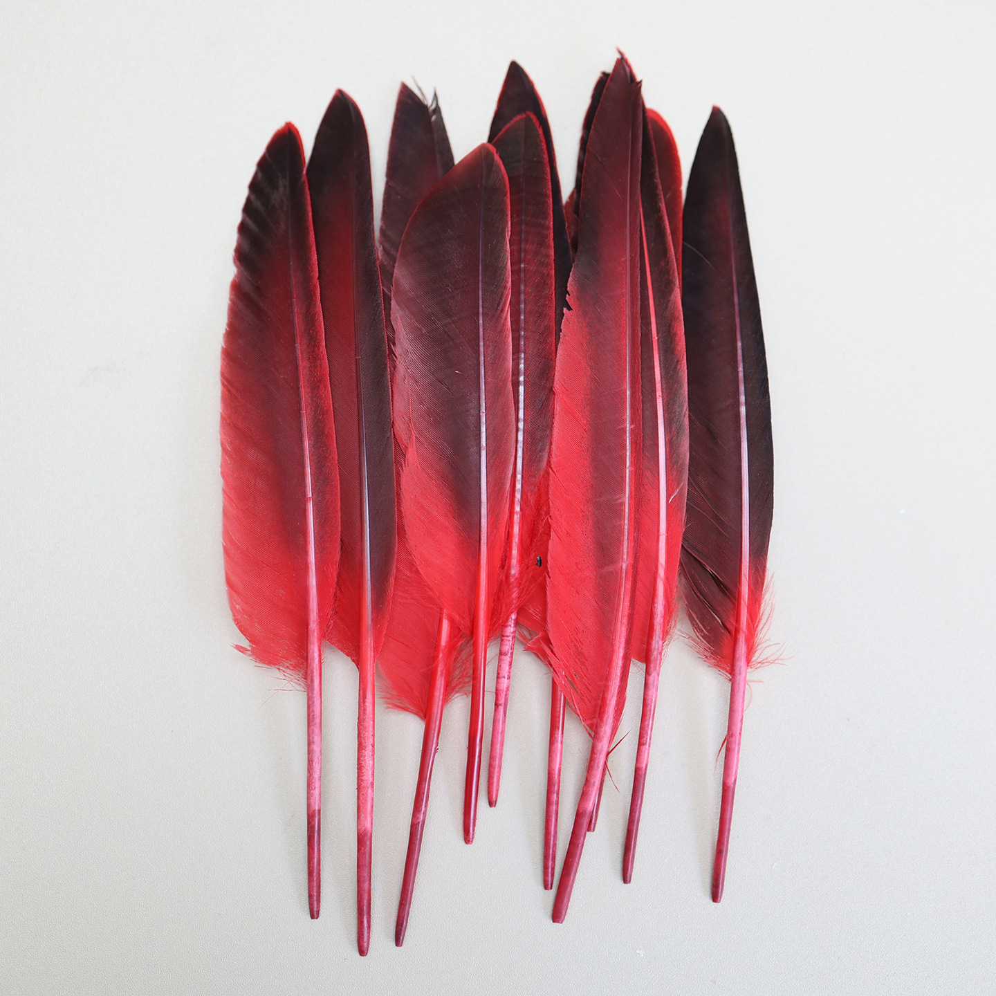 Fábrica directa pequeña serie de plumas rojas DIY accesorios accesorios de artesanía ropa accesorios escenario plumas