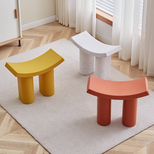 Dumbo stool living room bedroom step stool home bench door shoe changing stool simple small stool curved bench