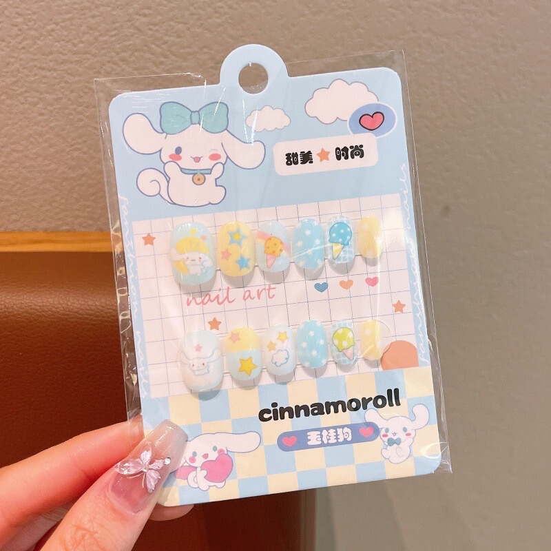 子供用ウェアラブルネイル サンリオ クロメ ガールズネイルステッカー ガールズネイルアートステッカー 無臭粘着フィンガーステッカー|undefined