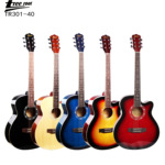 厂家供应木吉他40寸初学全椴木民谣乐器批发可弹奏风初学者音乐