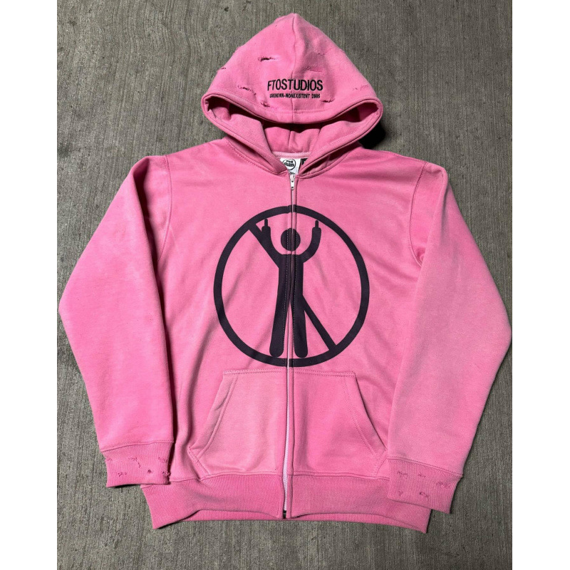 Men's Clothing American Casual Style Unisex Design Spring Hooded Sweatshirt Cardigan Sweatshirt American Trend_viptrois.com