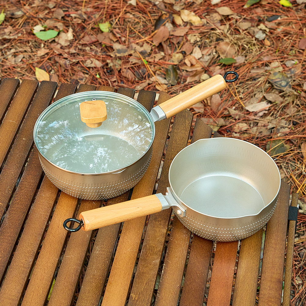 Camping Cooking Yukihira Pot Induction Cooker Universal Pot Aluminum Non-Stick Milk Pot Soup Cooking Noodle Pot Removable