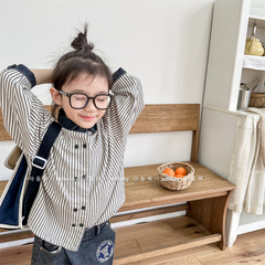 2024 spring new children's clothing children's spring Korean denim shirt boys and girls shirt tops 123555