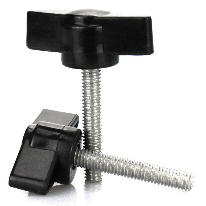 碳钢一字胶头手柄机械螺钉手拧螺丝螺栓塑料把手螺丝钉 M6M8 40#