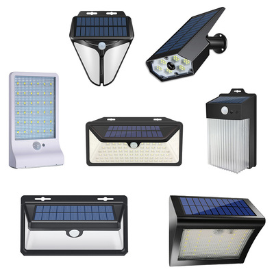 跨境户外太阳能庭院人体感应壁灯智能光感花园别墅阳台外墙|ru