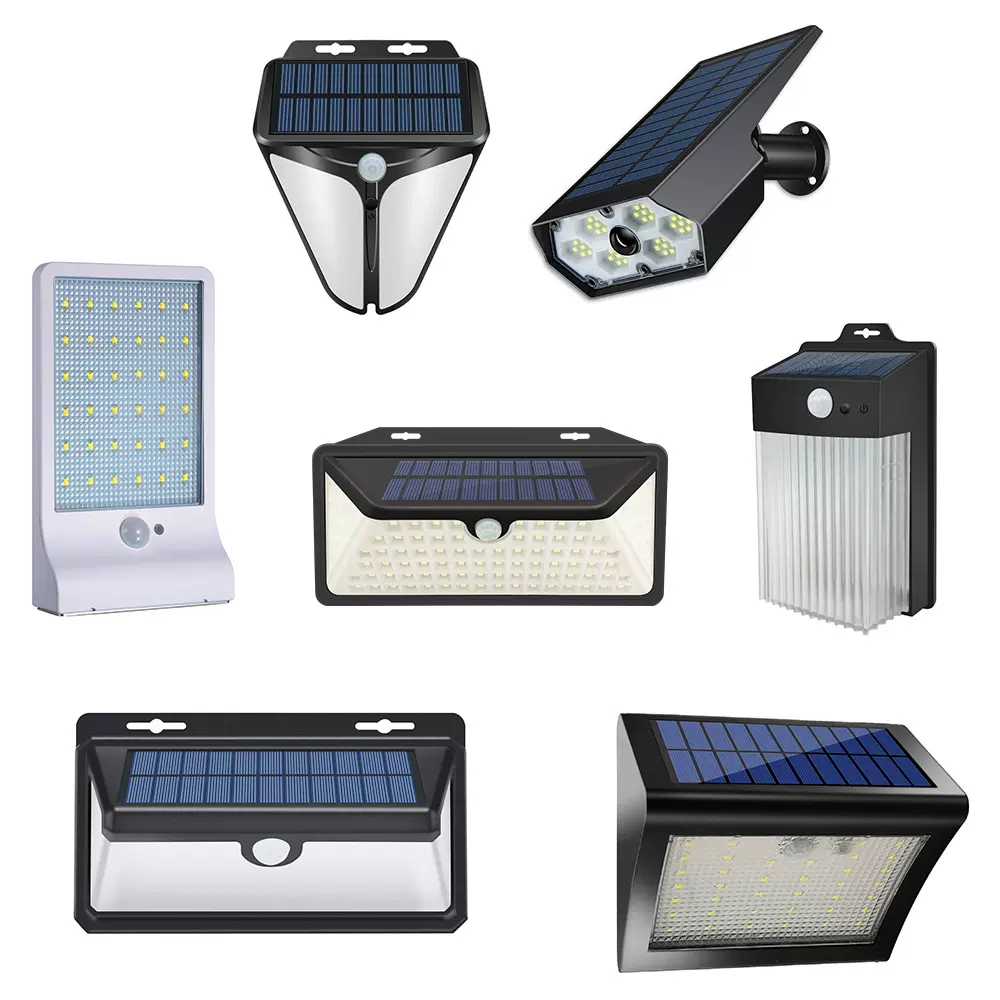 跨境户外太阳能庭院人体感应壁灯智能光感花园别墅阳台外墙