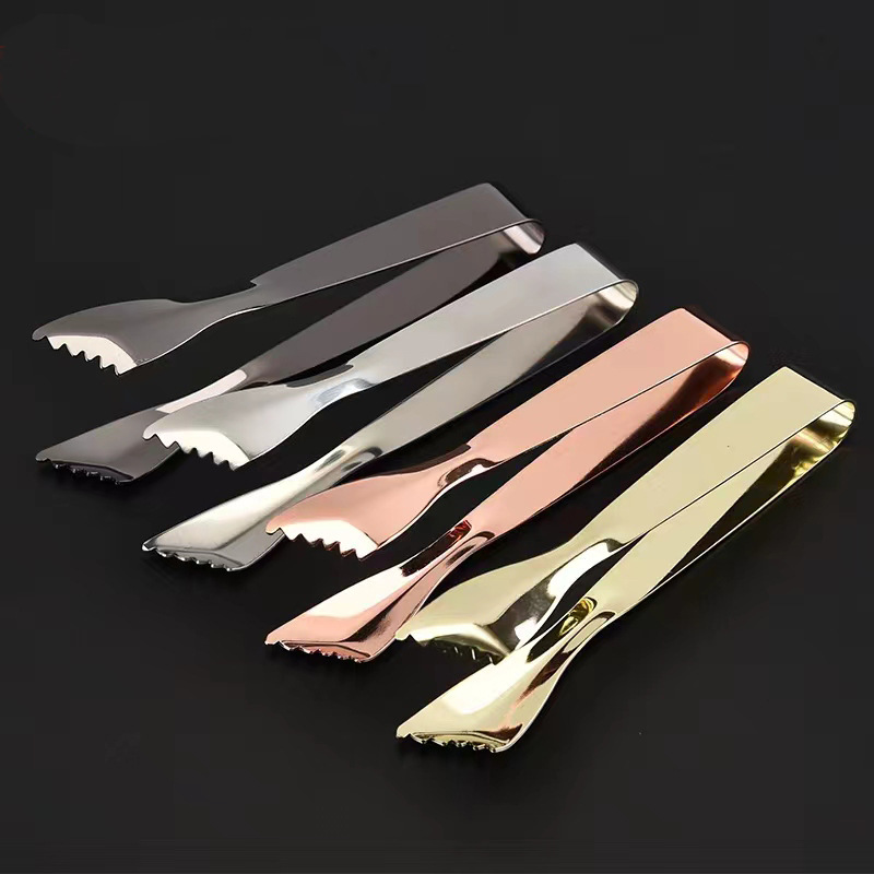 304 clip de hielo de acero inoxidable engrosada clip espesado whisky cóctel cubo de hielo de azúcar clip de toalla de tamaño pequeño