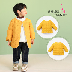 90%白鴨絨男女童裝兒童中小孩純色小童羽絨服內膽背心短款內外穿