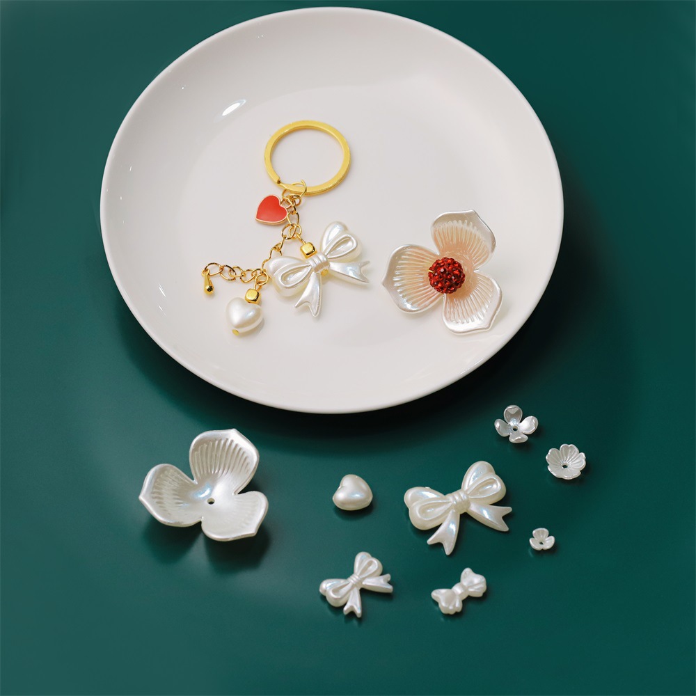 1 Set ABS Imitation Pearl Flower Bow Knot display picture 1