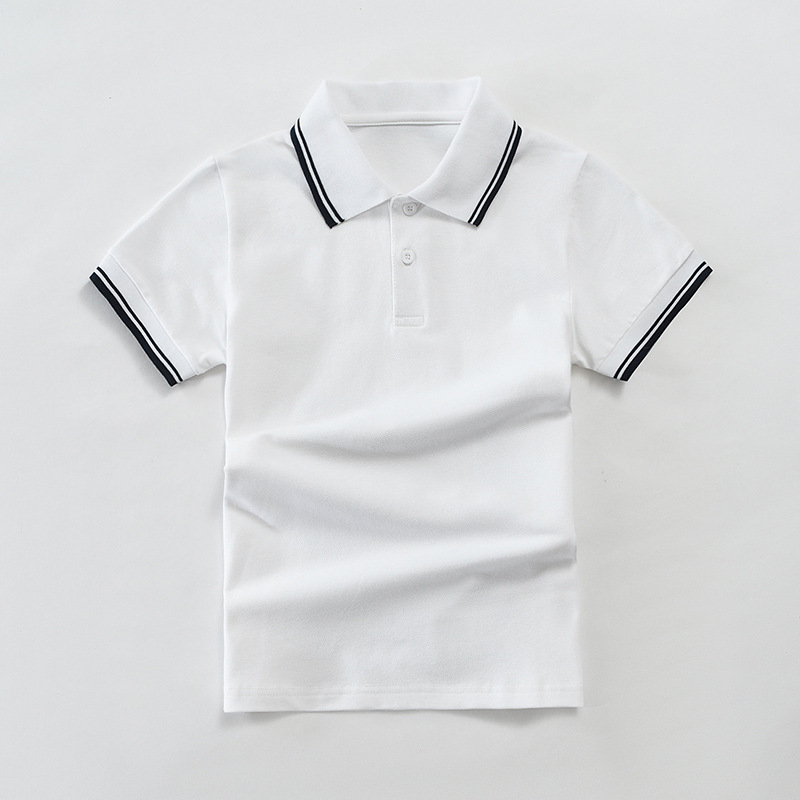 Camiseta de manga corta de algodón para niñas y niños de 1 a 16 años