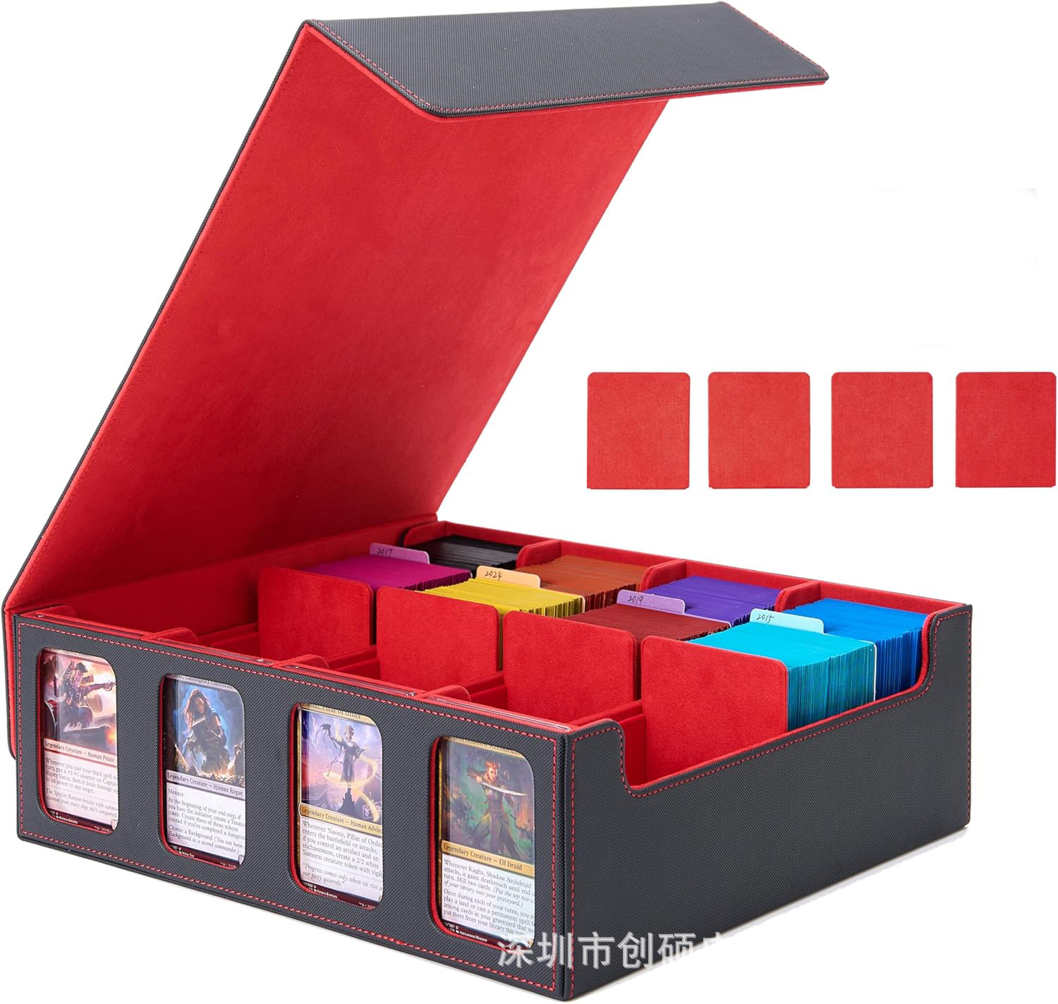 T325 격자 무늬 블랙 레드