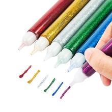 12pcs Colored Glue Glitter Pen Powder Adhesive Paper Flower