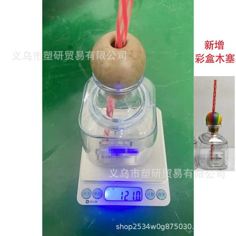 375ml Mini Tequila Bottles многоразовые чашки мини-язык с деревянной пробкой