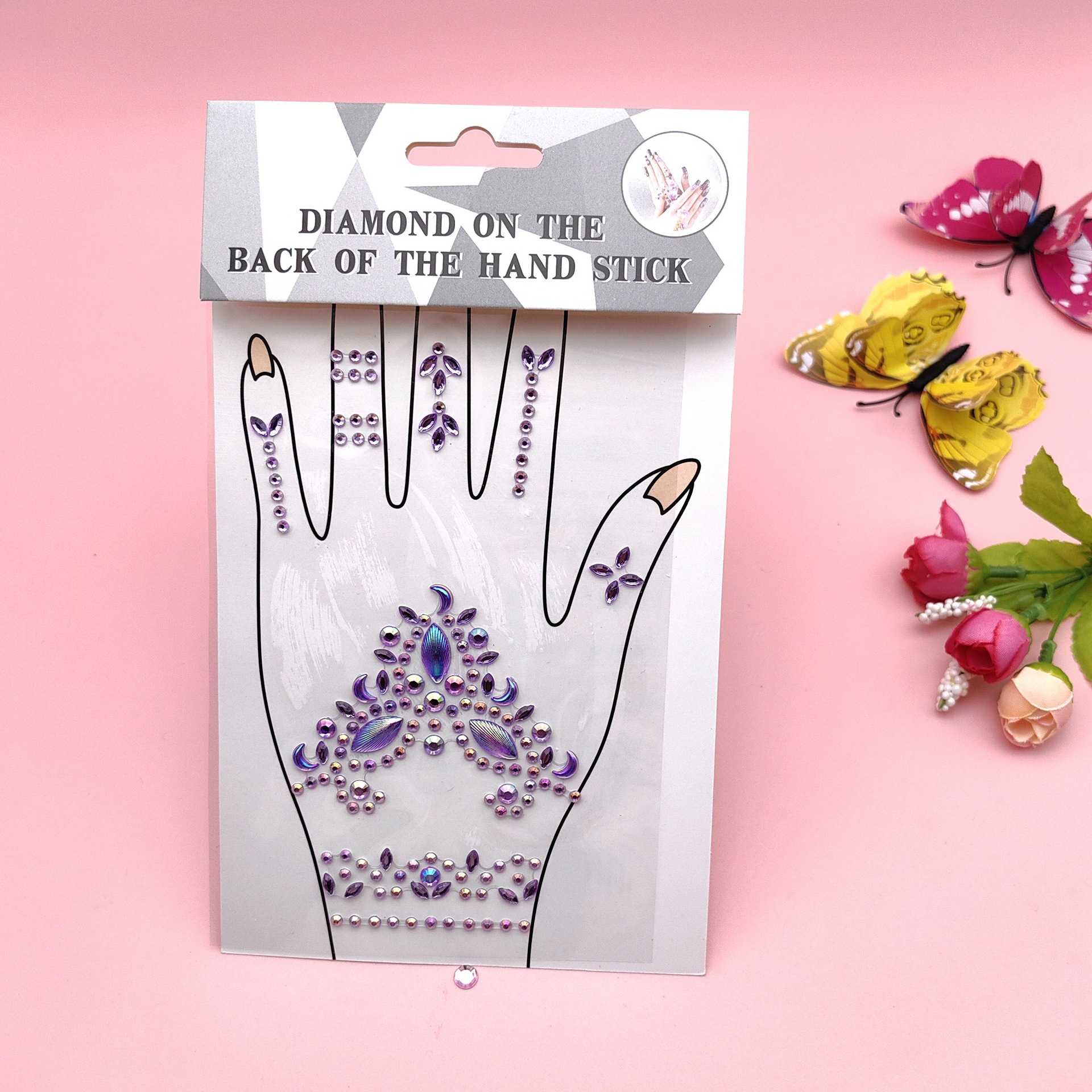 Nueva mano transfronteriza pegatinas decorativas acrílico música Festival Navidad joyería rhinestone manicura uñas pegatinas princesa