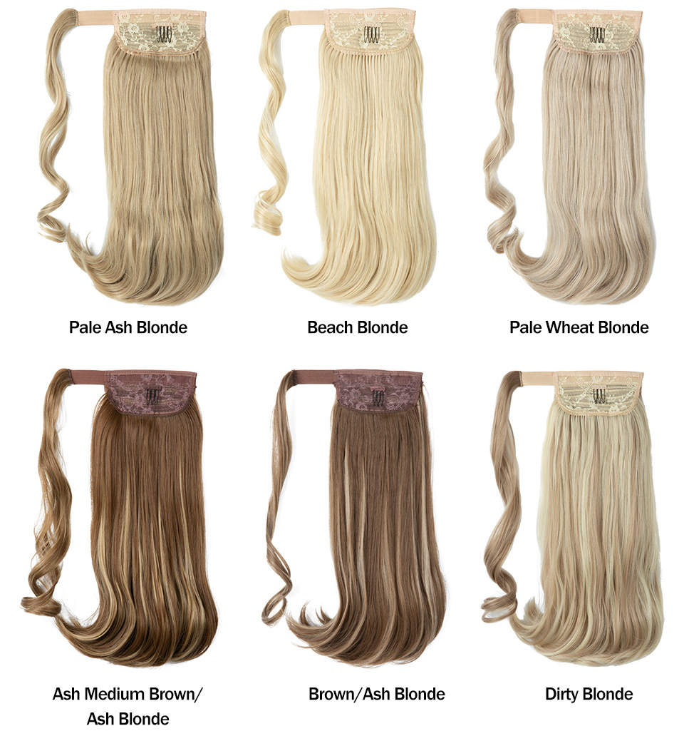 Peluca de seda de alta temperatura transfronteriza con clip, cabello largo, cola de caballo, bobinado femenino, micro rizo natural, fibra química, fabricante de cola de caballo, comercio exterior_voghion.com