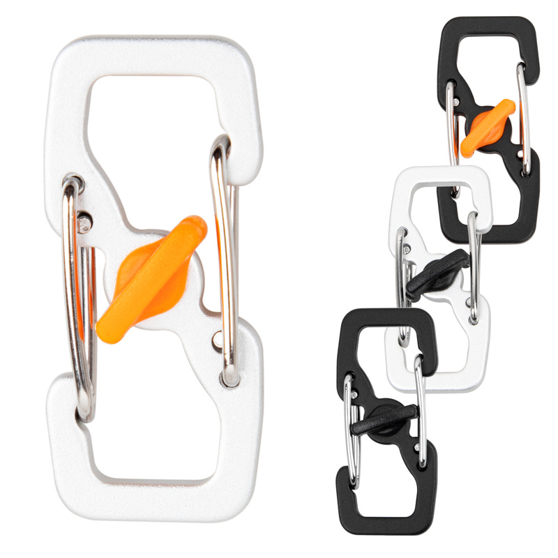 Lockable Mini Buckle Aluminum Alloy Z-Shaped Buckle Outdoor Functional Tactical Bag Adjustment Buckle Webbing Rope Link Buckle