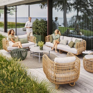 Nordic Bird's Nest Type Outdoor Sofa Villa Balcony Rattan Creative Sofa Chair B&B Hotel Leisure Ball-Shaped Lounge Chair