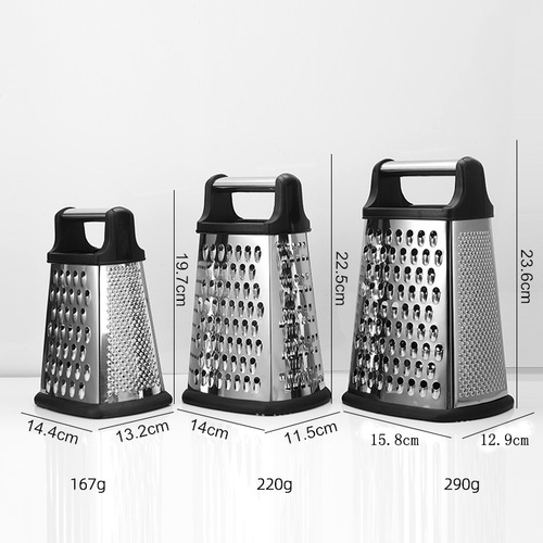 Stainless steel four-sided grater hotel kitchen vegetable cutter melon and fruit grater ginger garlic potato radish shredding tool