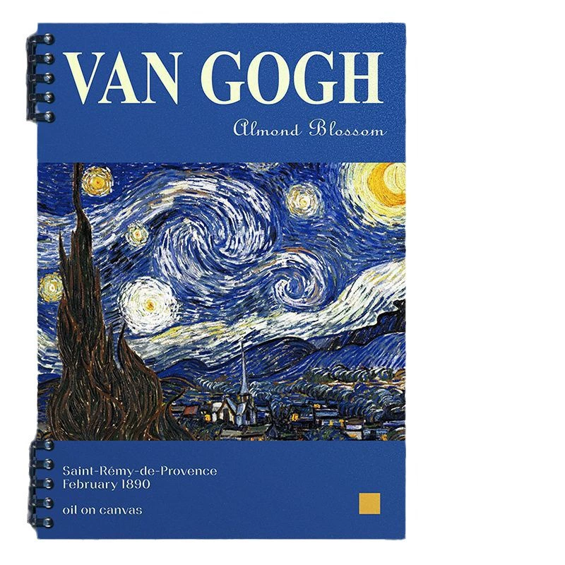 Тетрадь (Van Gogh) со сменным блоком, 60 листов, отрывные страницы — A4/A5/B5, разные обложки