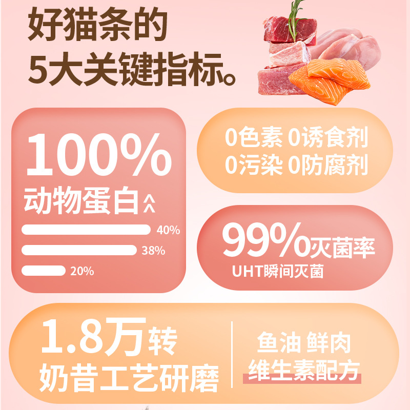 Bocadillos para gatos, 18 barras de pescado en caja, gatos adultos, gatos embarazados, ganancia de peso, nutrición de mejilla, envases frescos, alimentos húmedos enlatados.