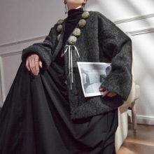 新款羊毛呢大衣外套 女装小批量快速加工定制 杭州服装小订单