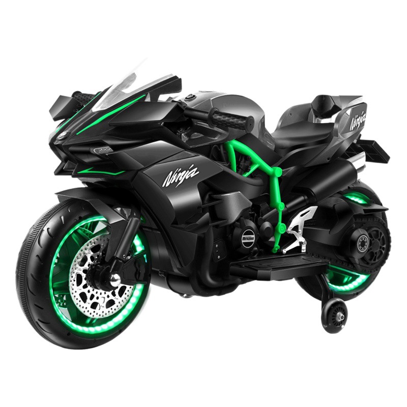 Motocicleta eléctrica para niños Niño cargando motocicleta de tres ruedas coche de juguete para bebés puede sentarse Carro de bebé de Doble accionamiento al por mayor