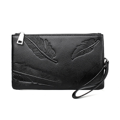 男士手機手拿包牛皮鳄魚紋休閑簡約男包信封包商務手抓包手夾包潮