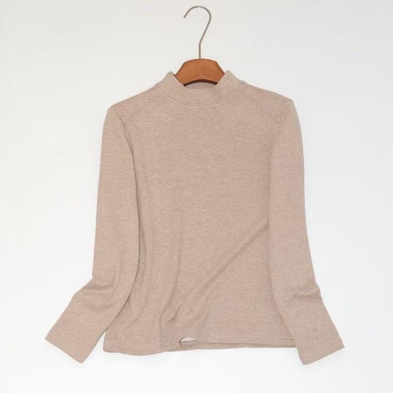Women's Cashmere and Mulberry Silk T-Shirt Underwear, Fleece-Lined, Warm and Comfortable for Autumn and Winter Women's Cashmere and Mulberry Silk T-Shirt Underwear, Fleece-Lined, Warm and Comfortable for Autumn and Winter