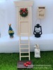 DOLLHOUSE娃娃屋配件 迷你屋门庭圣诞节装饰套装仿真djd 娃屋模型|ms