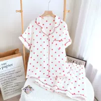 Хлопковая пижама, шорты, тонкая сетка, с коротким рукавом