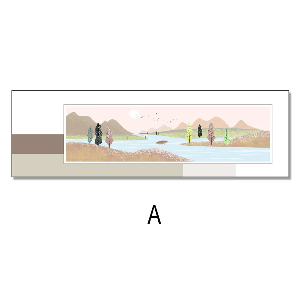 Dormitorio cabecera pintura decorativa moderna minimalista dormitorio principal sala de estar colgando pintura paisaje Sala Principal diseño mural de alta calidad