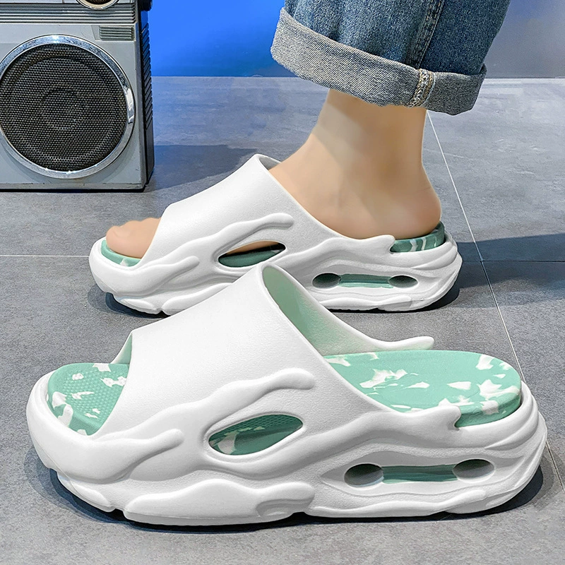 Тапочки для мужчин и женщин, летние уличные пляжные сандалии на толстой подошве, увеличивающие рост, летние трансграничные элитные сандалии.
