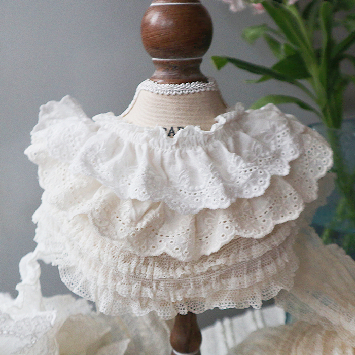 宽5.5CM花边蕾丝刺绣花边辅料服装皱褶布料花边DIY手工蕾丝刺绣花